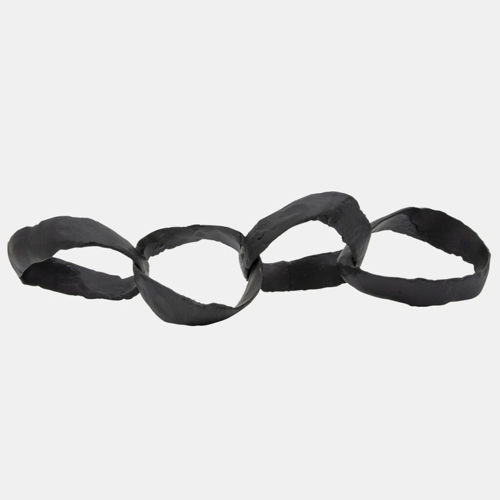 24" Metal Ring Chains, Black
