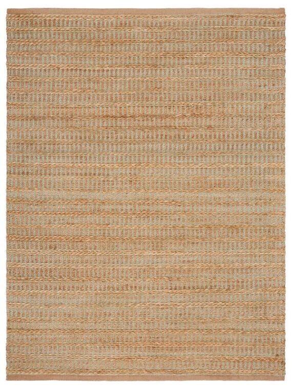 alfombra rectangular jaspeada en tonos arena
