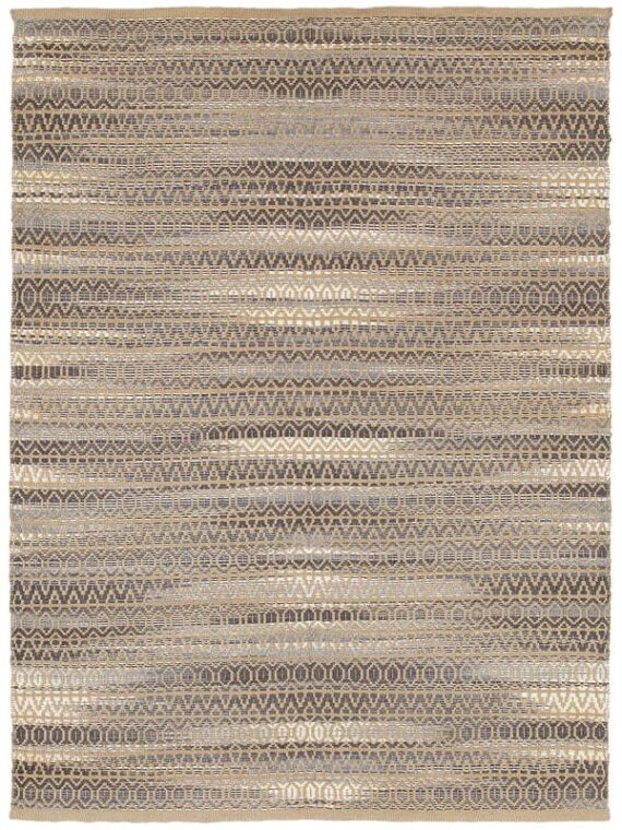 alfombra rectangular jaspeda en beige, cafe y gris