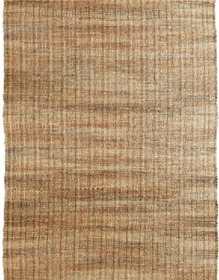 alfombra rectangular jaspeada en tonos, cafe y arena