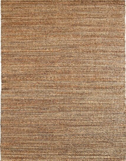 alfombra rectangular jaspeada en tonos, cafe y arena