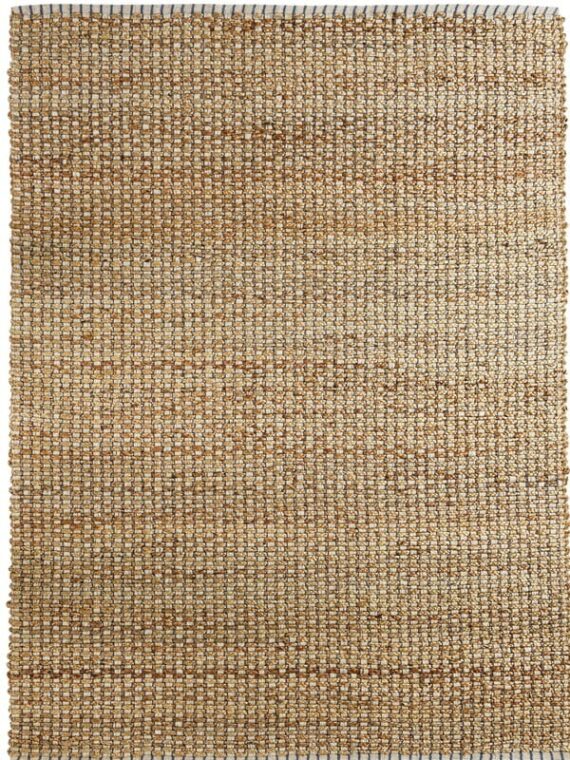 alfombra rectangular jaspeada en tonos cafe y arena