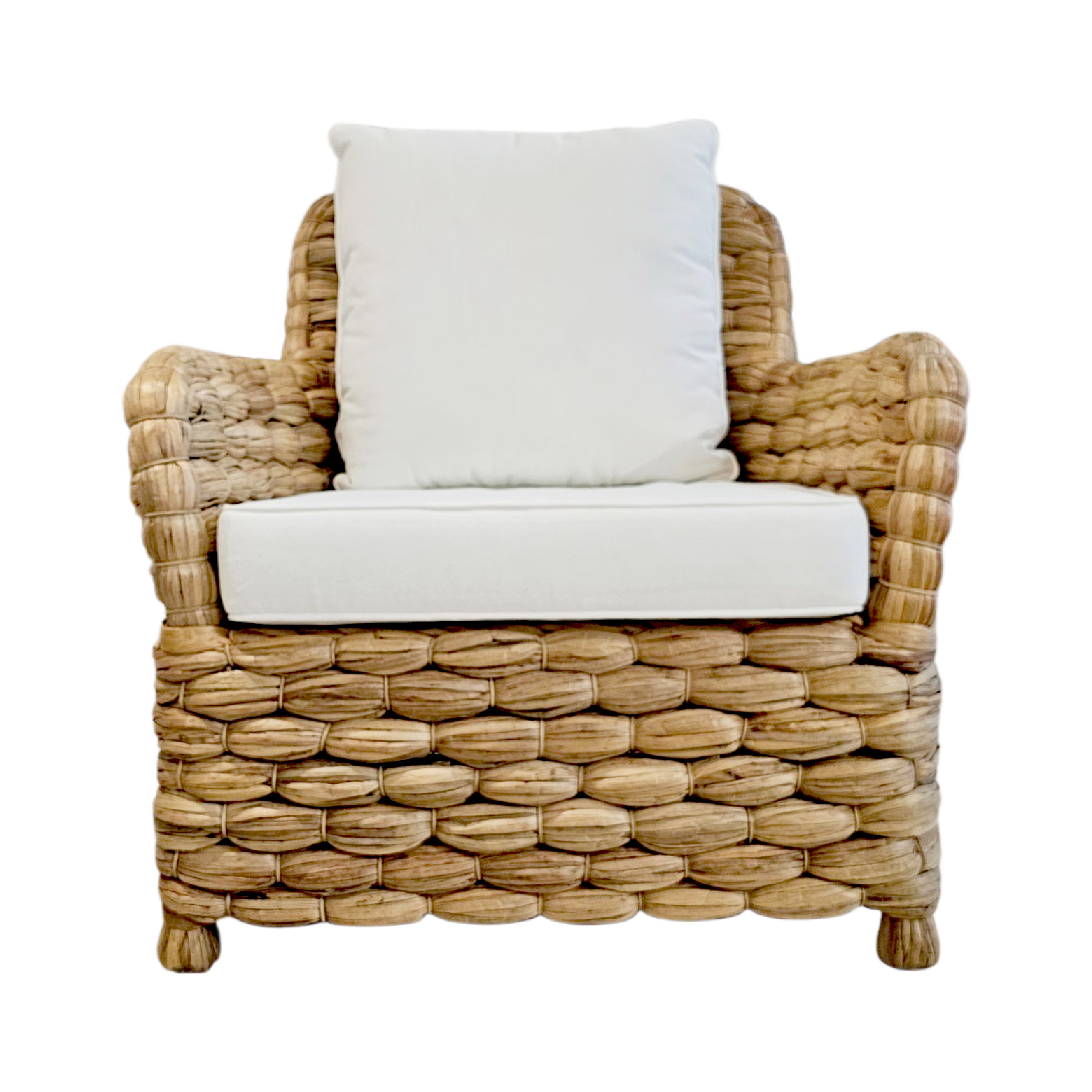 Atherton Wide Weave Water Hyacinth Occasional Chair (Natural) - Imagen 2