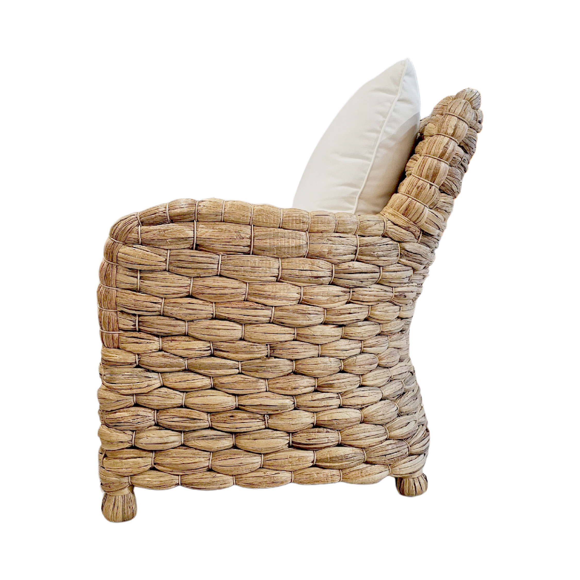 Atherton Wide Weave Water Hyacinth Occasional Chair (Natural) - Imagen 3