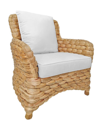 Atherton 2.0 Wide Weave Water Hyacinth Occasional Chair (Natural)