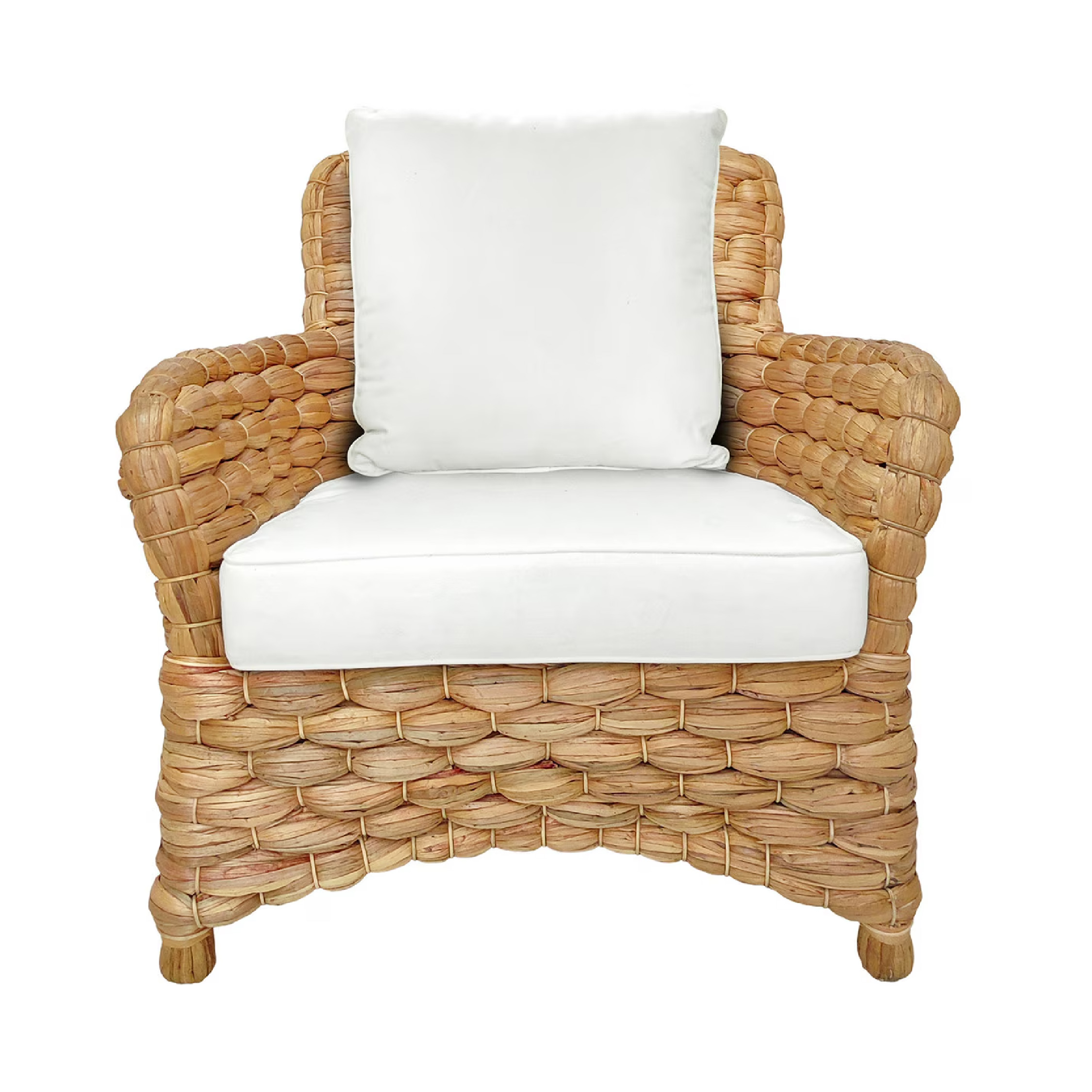 Atherton 2.0 Wide Weave Water Hyacinth Occasional Chair (Natural) - Imagen 2