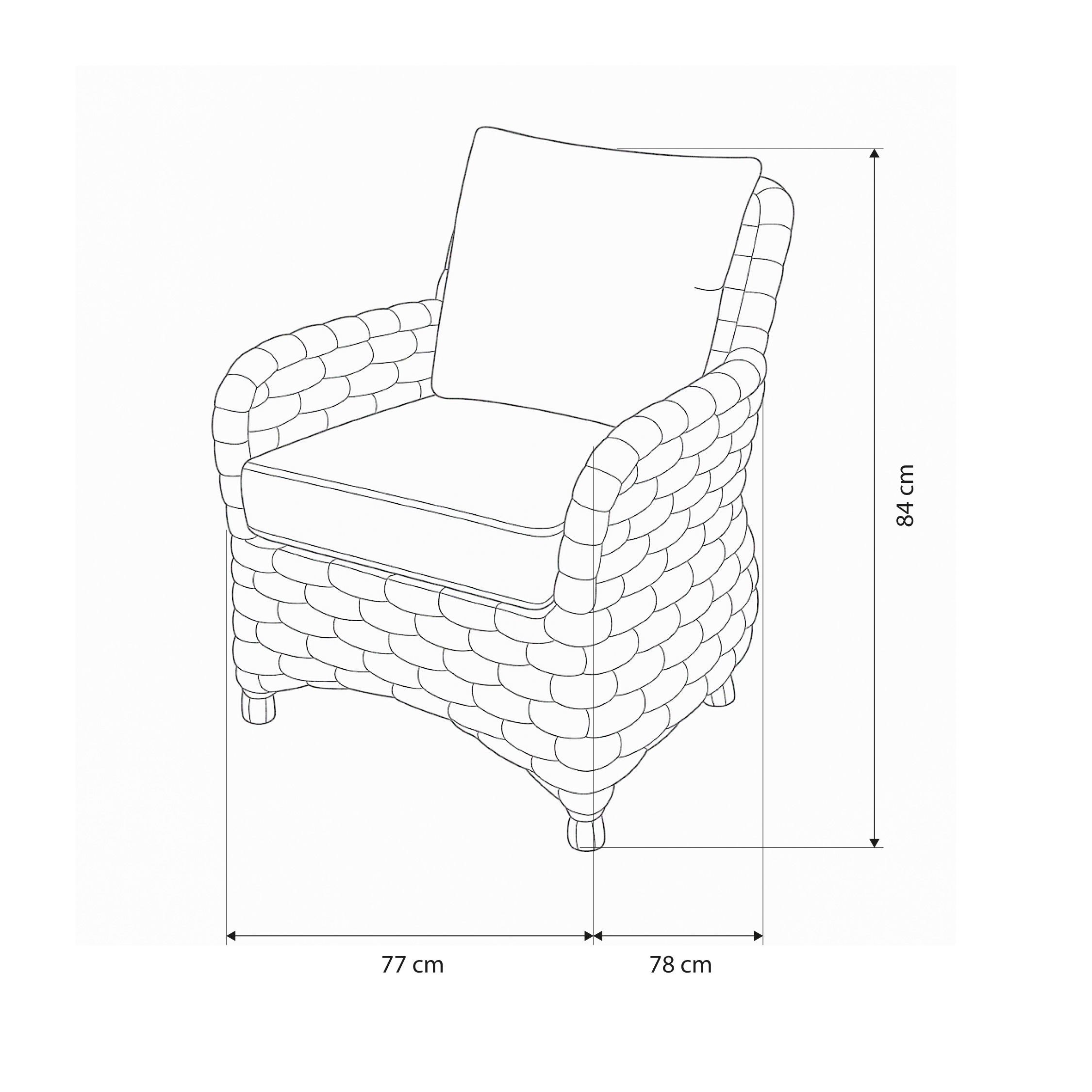 Atherton 2.0 Wide Weave Water Hyacinth Occasional Chair (Natural) - Imagen 9