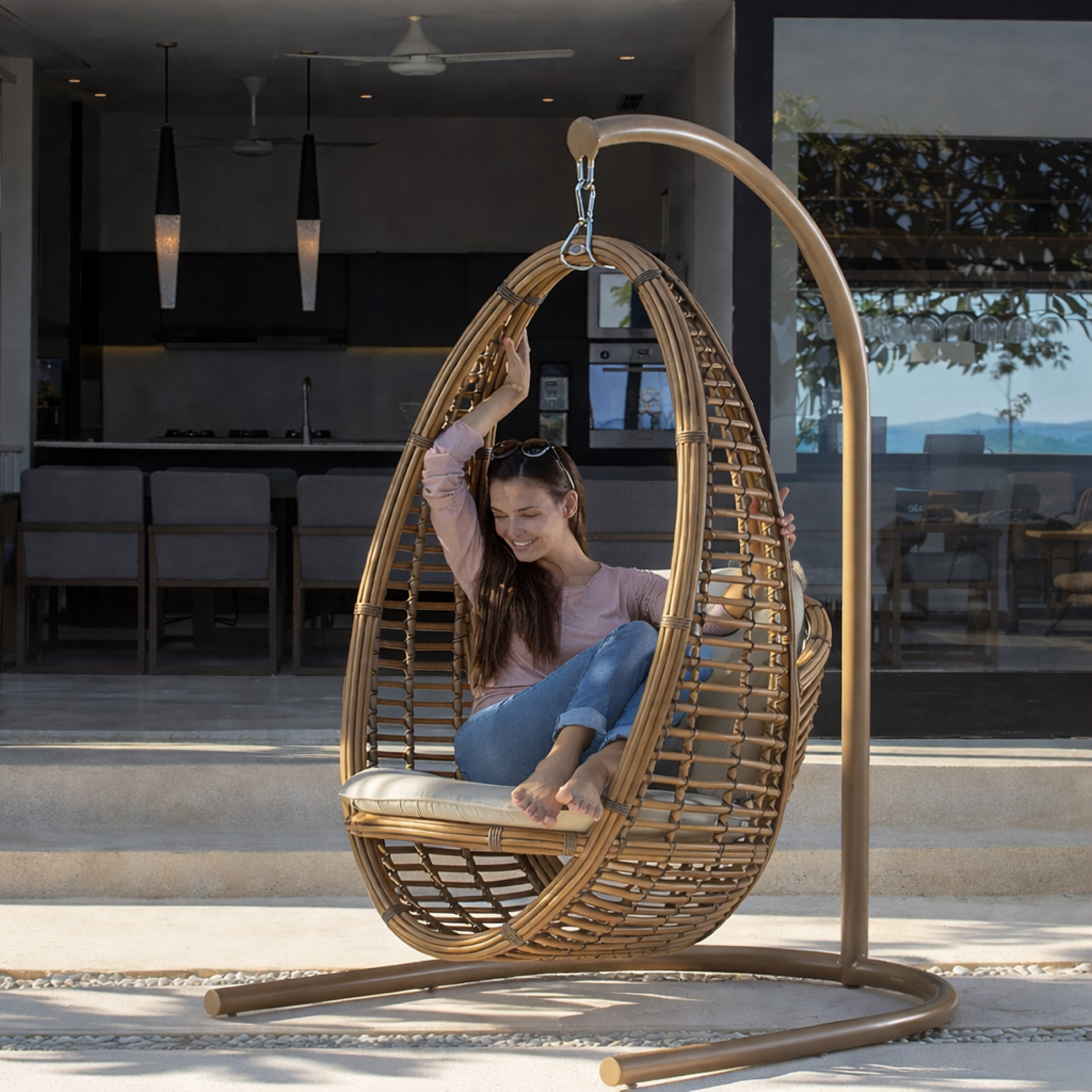HERI HANGING CHAIR W/STAND - Imagen 6