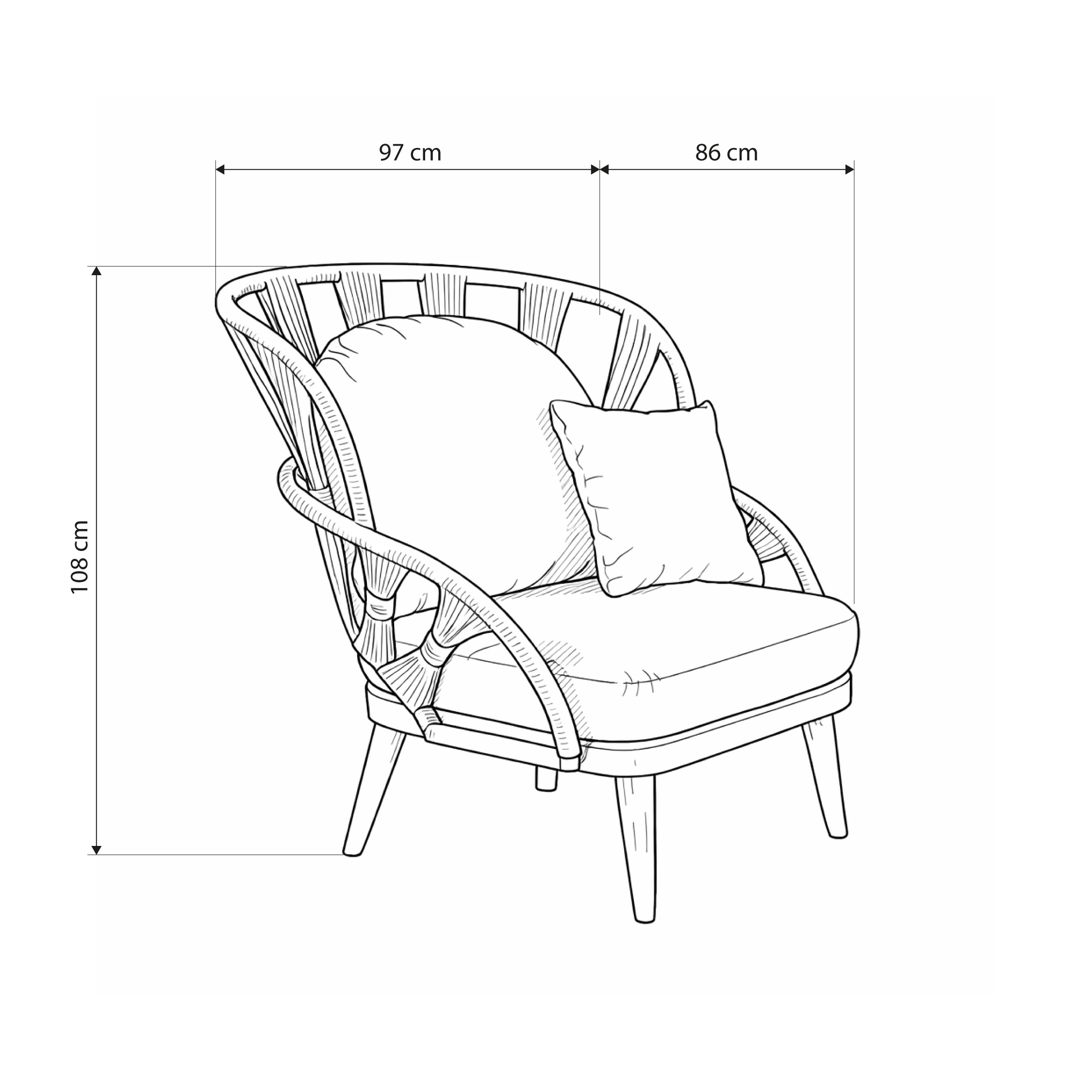 KRABI OCCASIONAL CHAIR - Imagen 5