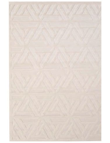 alfombra rectangular crema rombos