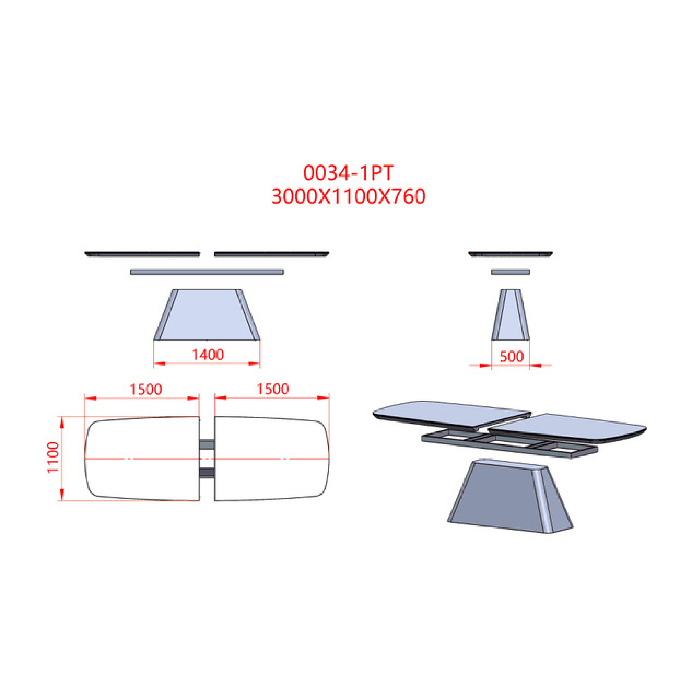 Mesa de Comedor Bipartida Viani - Imagen 4