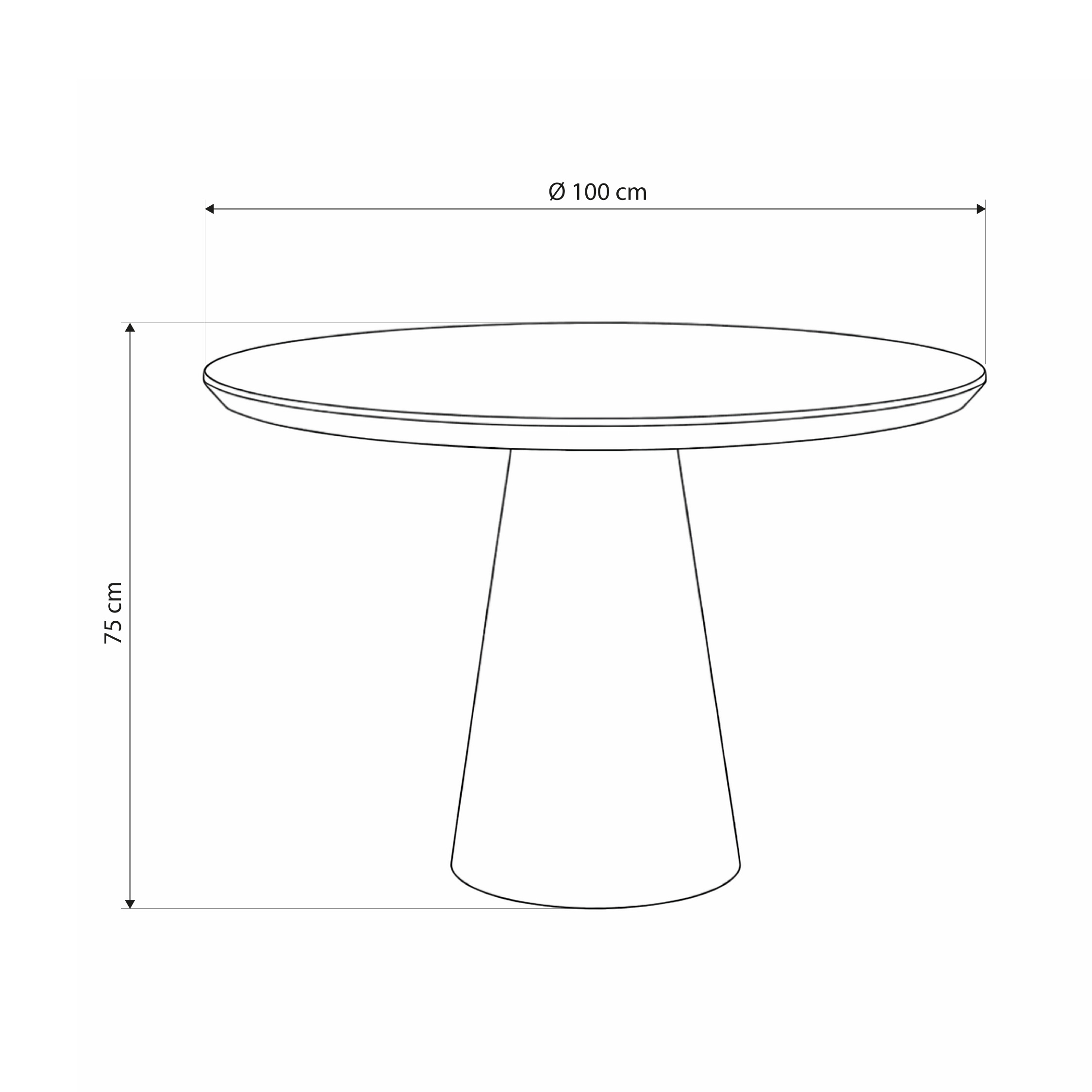 Mesa Dallcone 100 cms - Imagen 5
