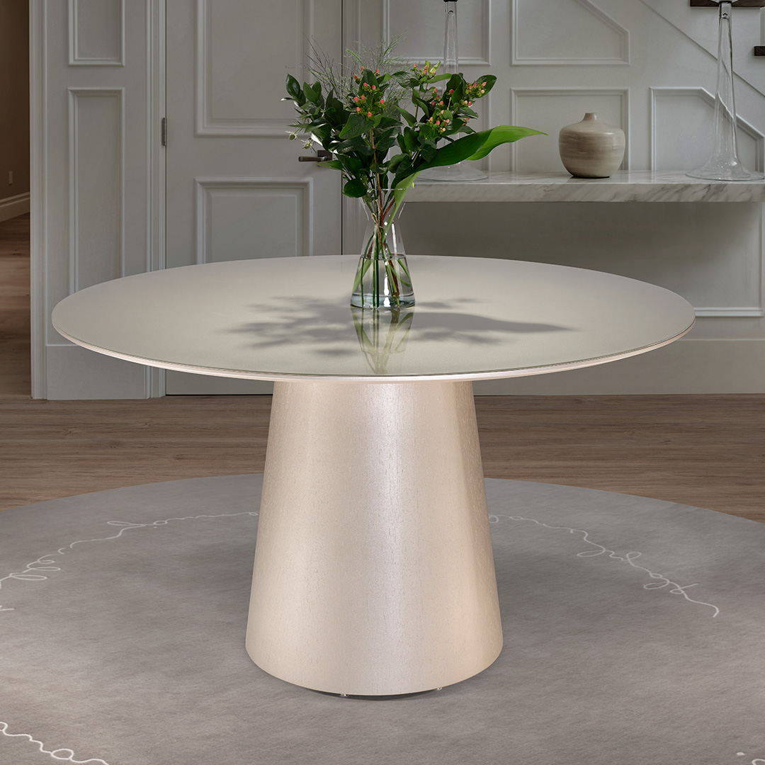 Mesa de Comedor Desiree c/vidrio (110 cm y 130 cm) - Imagen 2