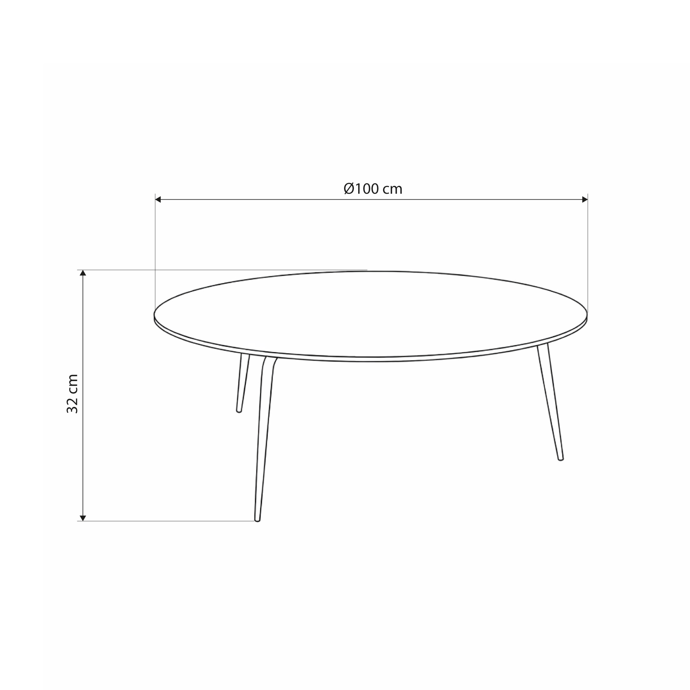 RODONA COFFEE TABLE ROUND Ø100X32 CM - Imagen 3