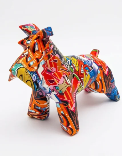 Figura Decorativa Terrier Multicolor
