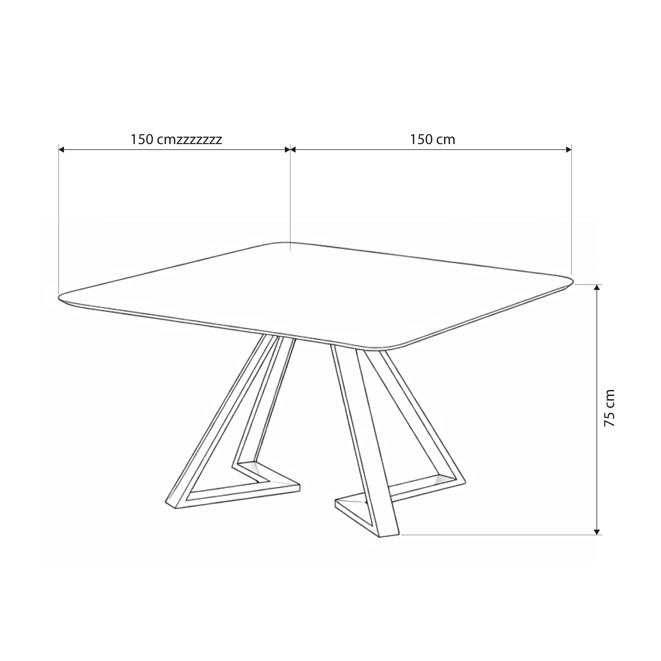 Mesa Zaki Cuadrada -150 cm - Imagen 5