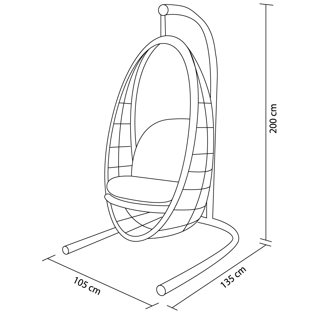 HERI HANGING CHAIR W/STAND - Imagen 5