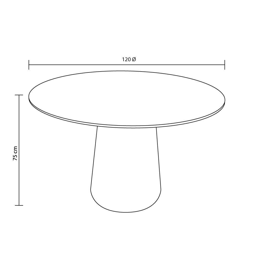 Mesa de Comedor Zara Circular 120cm - Imagen 7